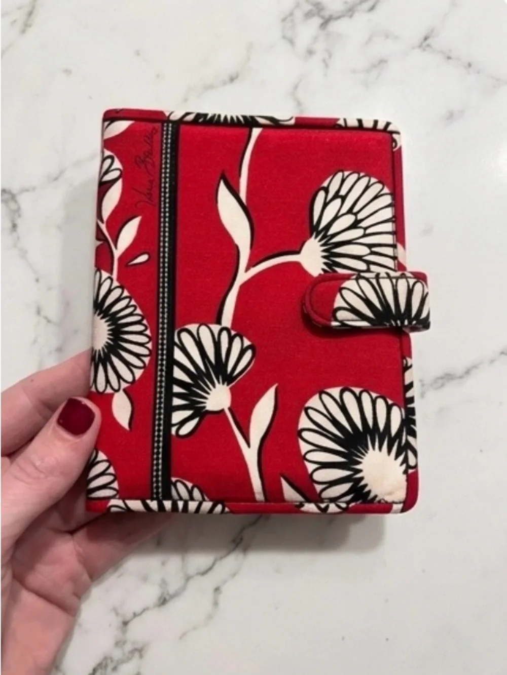 Vera Bradley Red, Black, Gray & Yellow Floral planner or kindle Sleeve Duo